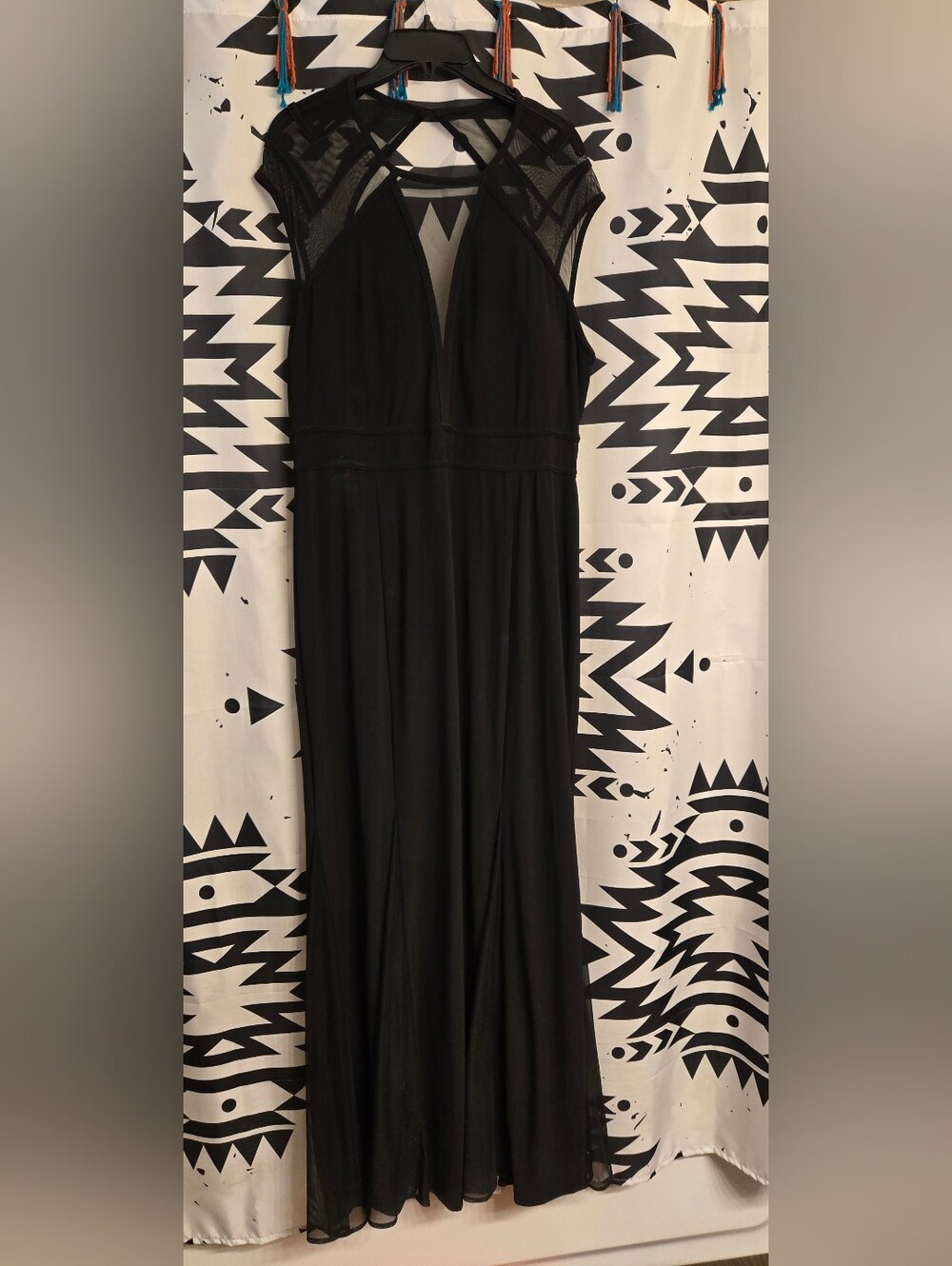 Black V-Neck Maxi Dress - Elegant Evening Style